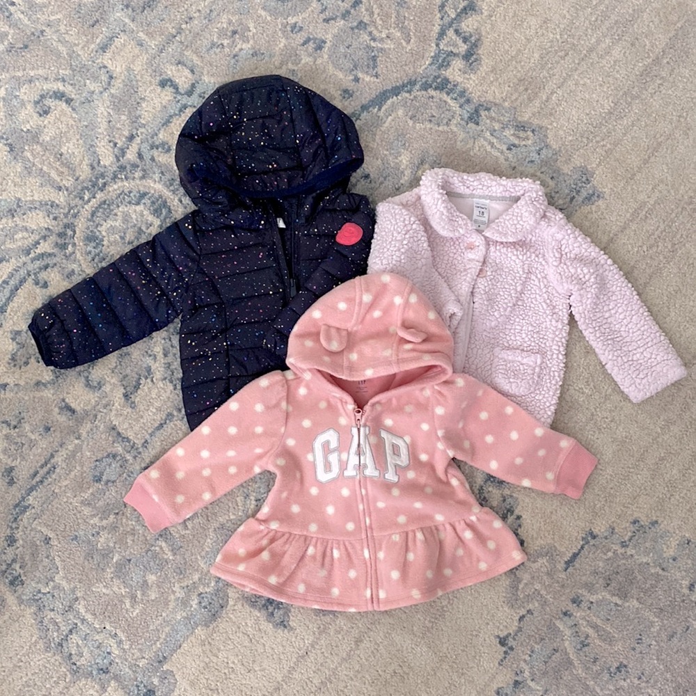 3 - 18 months GAP & Carter’s coats